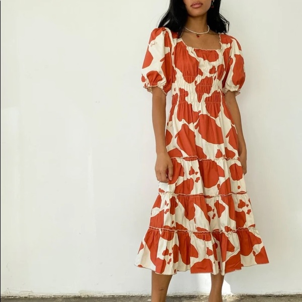 Lisa Says Gah Agatha Midi Dress In Moo